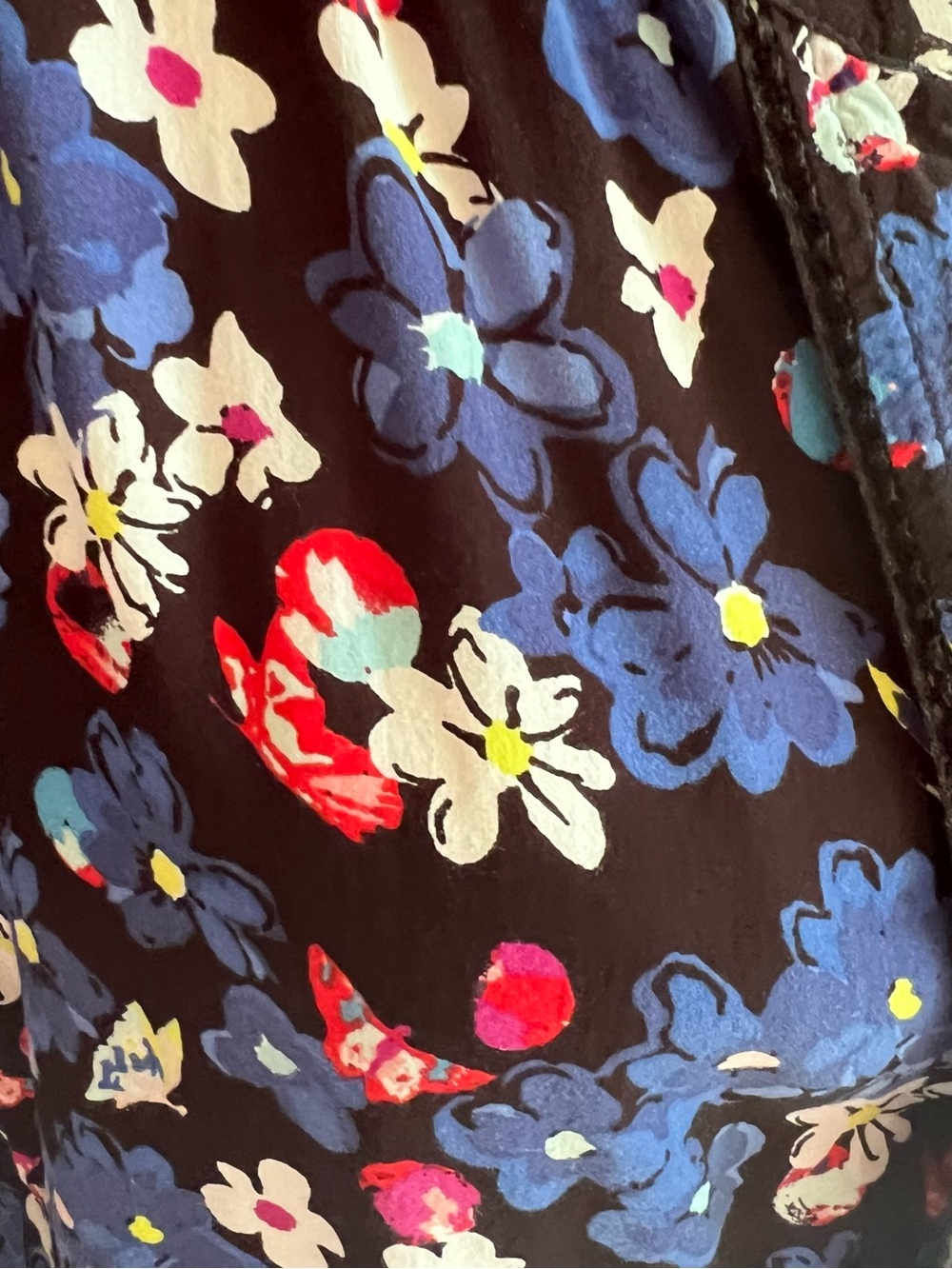 Talbots 2xp 2x petite top shirt blue floral